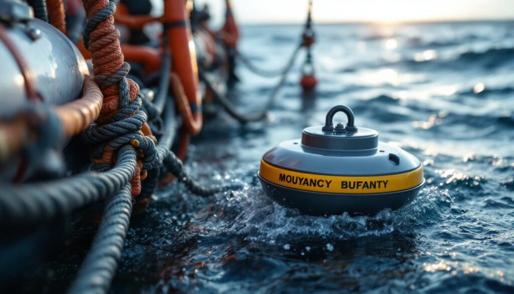 A photograph of a buoyancy module in action