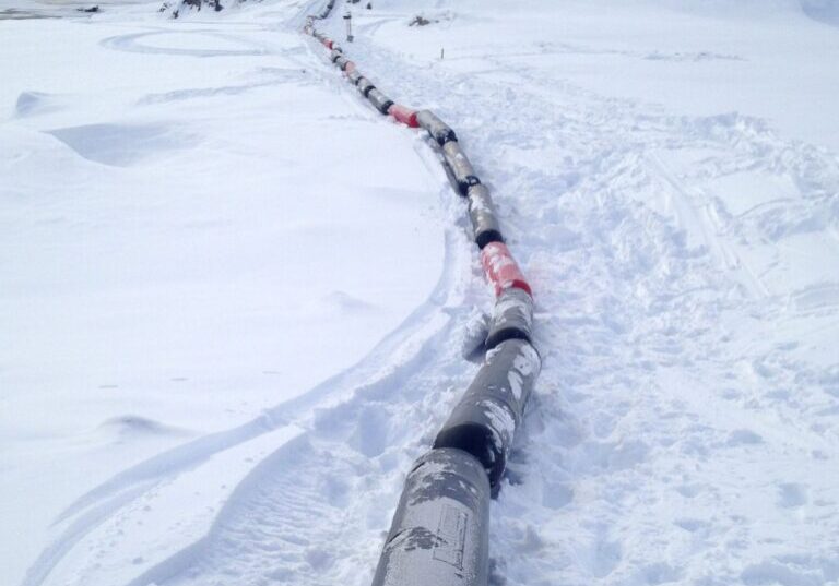 Barrier on snow