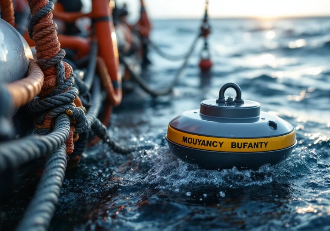 A photograph of a buoyancy module in action